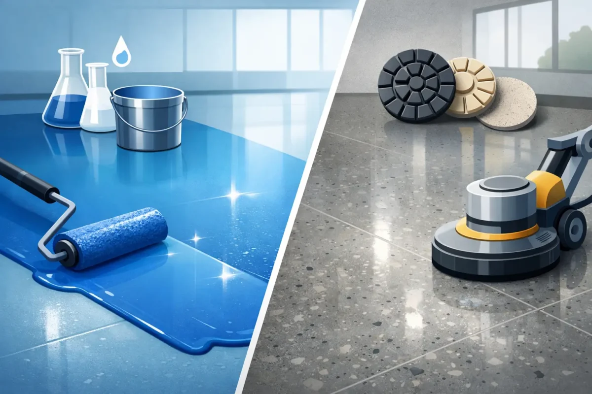Epoxy Flooring vs Polished Concrete